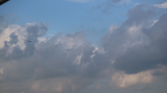 羽田空港から離陸の飛行機　あっという間に　雲の中へ