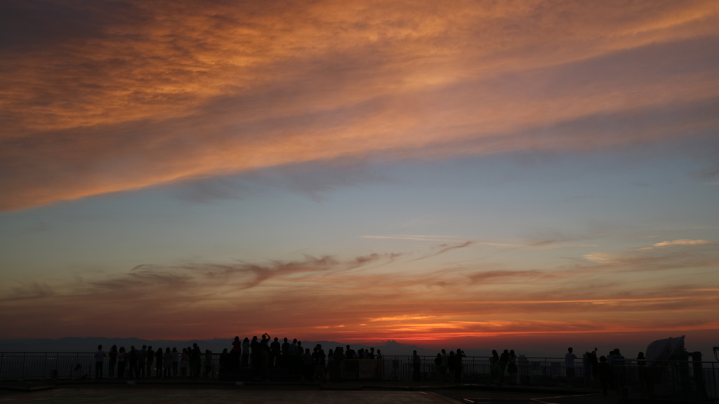 夕陽が沈んだあとの一瞬の時