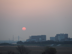 六郷橋から見た朝日2