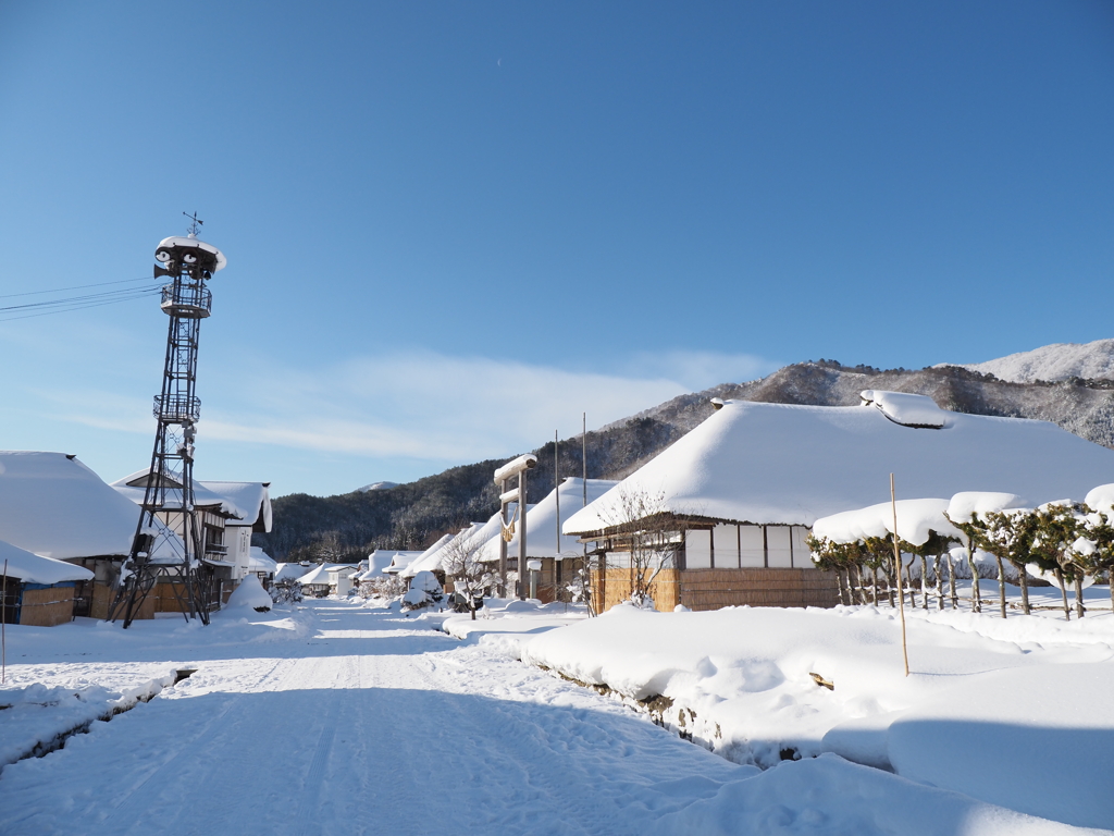 雪の大内宿その９