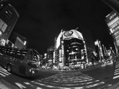 数寄屋橋交差点魚眼