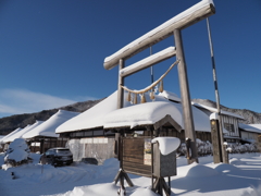 雪の大内宿その８