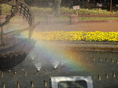 噴水の虹