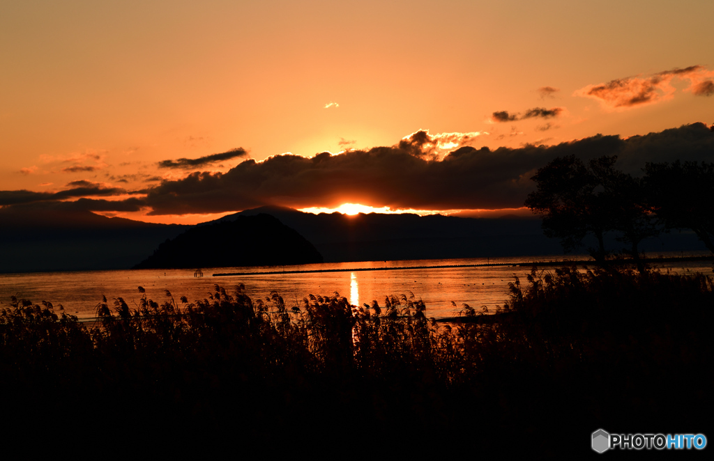 琵琶湖夕景