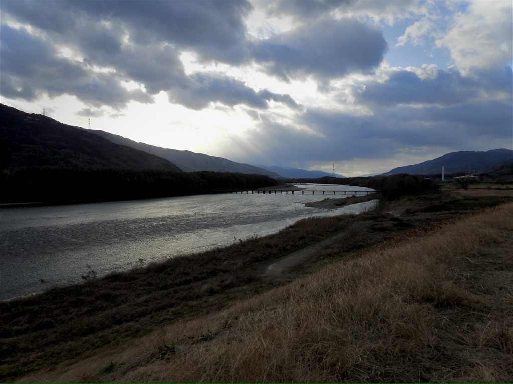 潜水橋（沈下橋）のある風景