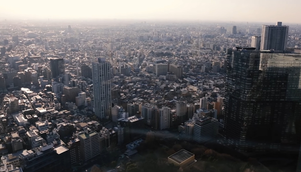 東京の観測塔からのパノラマ