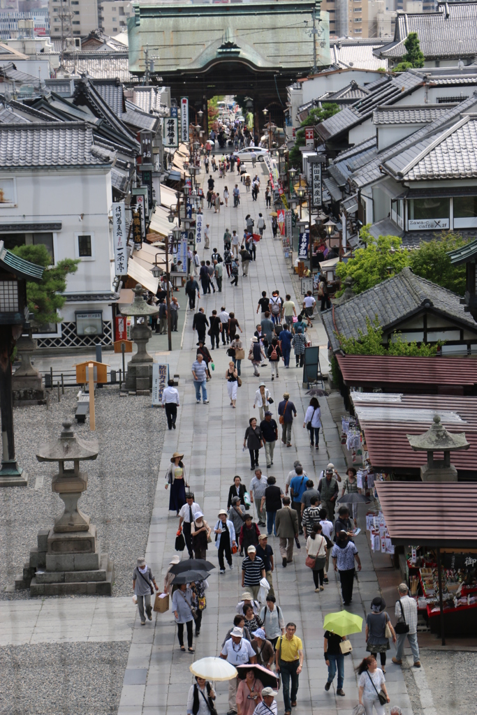 善光寺にて