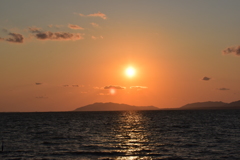 宍道湖の夕焼け