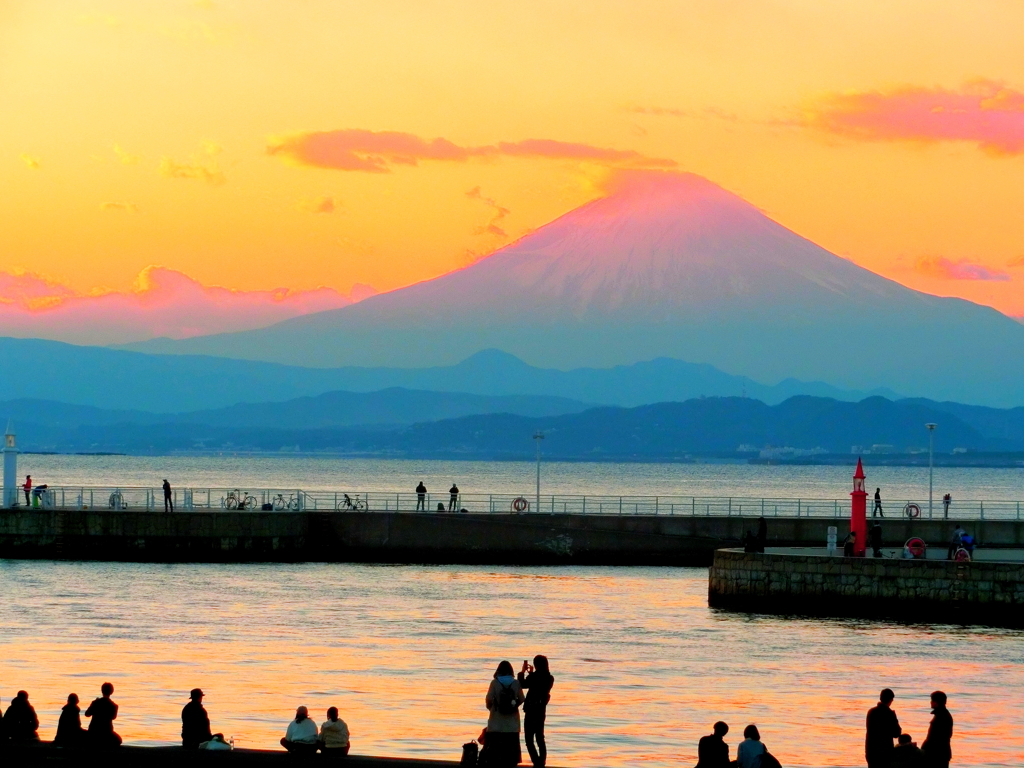 江ノ島にて