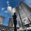 都庁広場にて