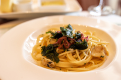 カラスミとツブ貝のパスタ
