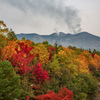 爆発しそうな十勝岳の噴煙