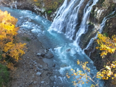 白ひげの滝とブルーリバー