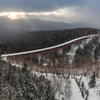 雪の少ない真冬の三国峠