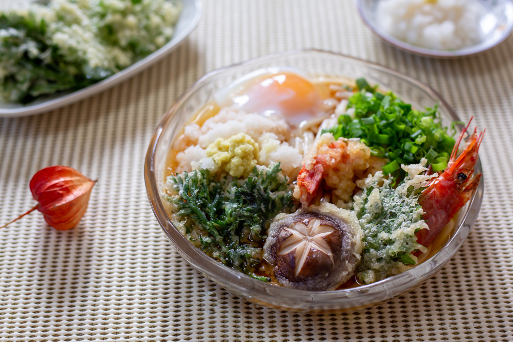 夏大根ぶっかけ天ぷら讃岐うどん