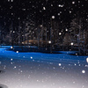 青い池　凍結前夜