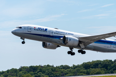 広島空港　ANA離陸