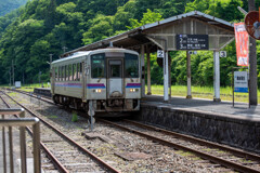 備後落合駅にて