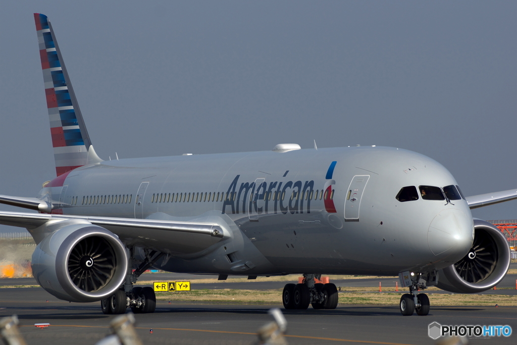アメリカン航空 Boeing787-9 @羽田空港整備地区