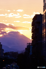 クリスマスイブの富士山 @東久留米富士見テラス