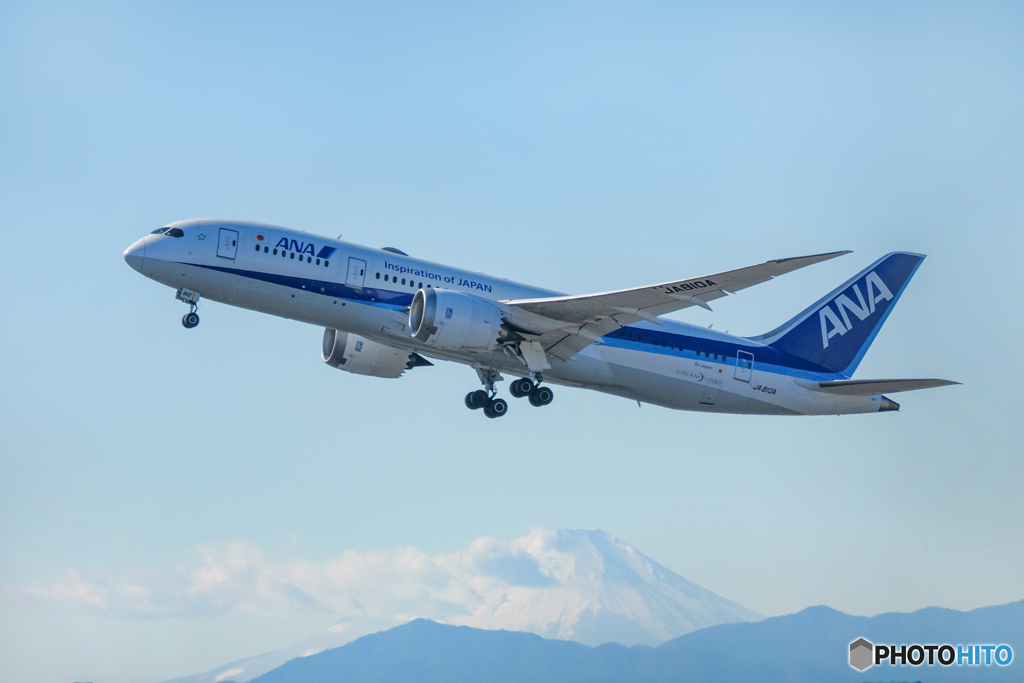 富士山と飛行機