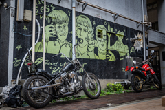 with graffiti