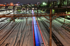 「光跡・雪の日」（上野）