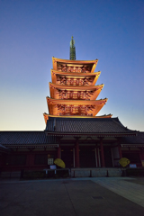 「超広角で見た浅草寺」