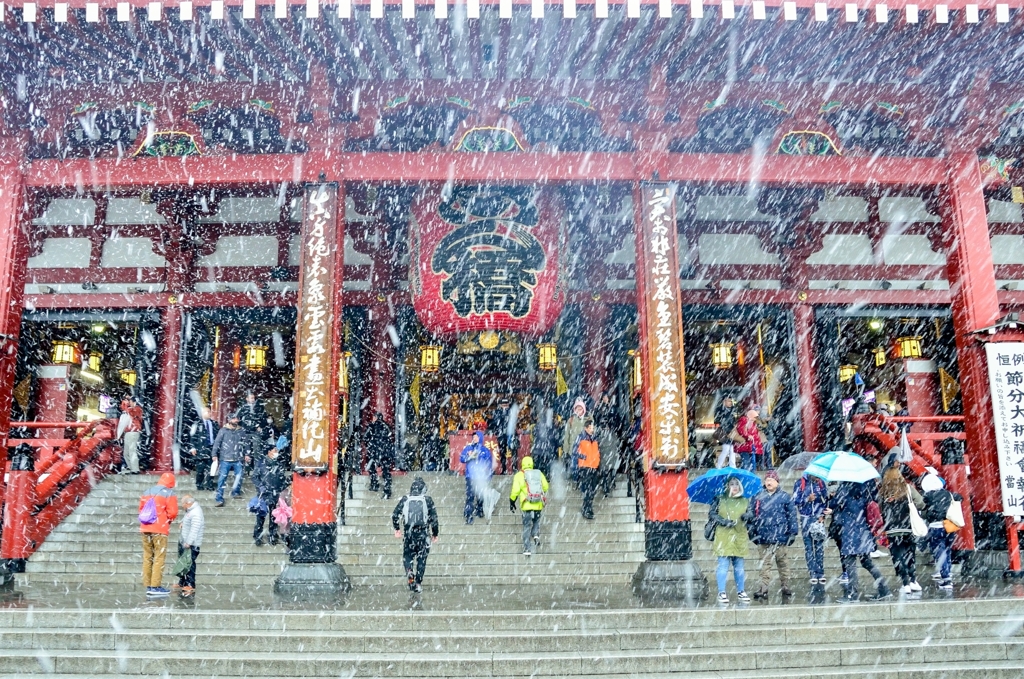 ［１０９］「雪の日の浅草寺」