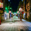 「夜明け前の観音通り」