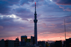 「朝焼けの空」