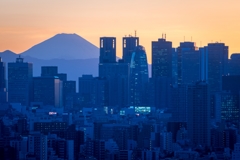 「都会のビル群と富士山」DSC_4423