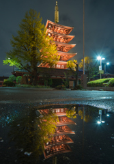 「雨上がりの浅草寺」-2