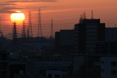 夕暮れ。