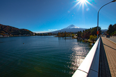 河口湖大橋の風景