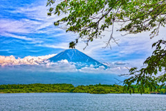 頭を雲の上に出し♪