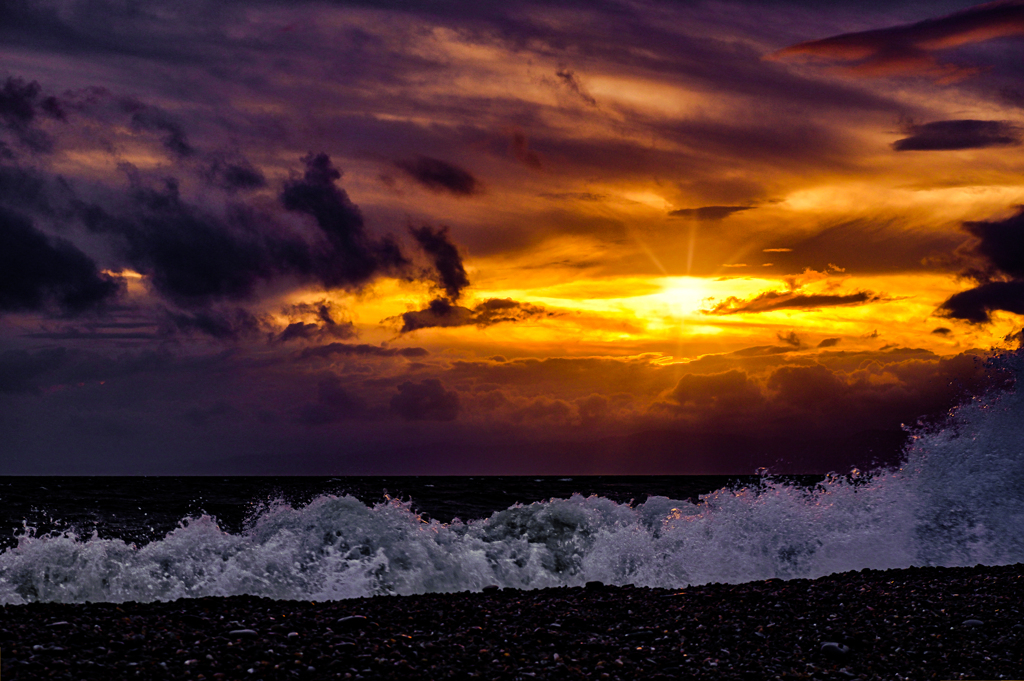 the shore