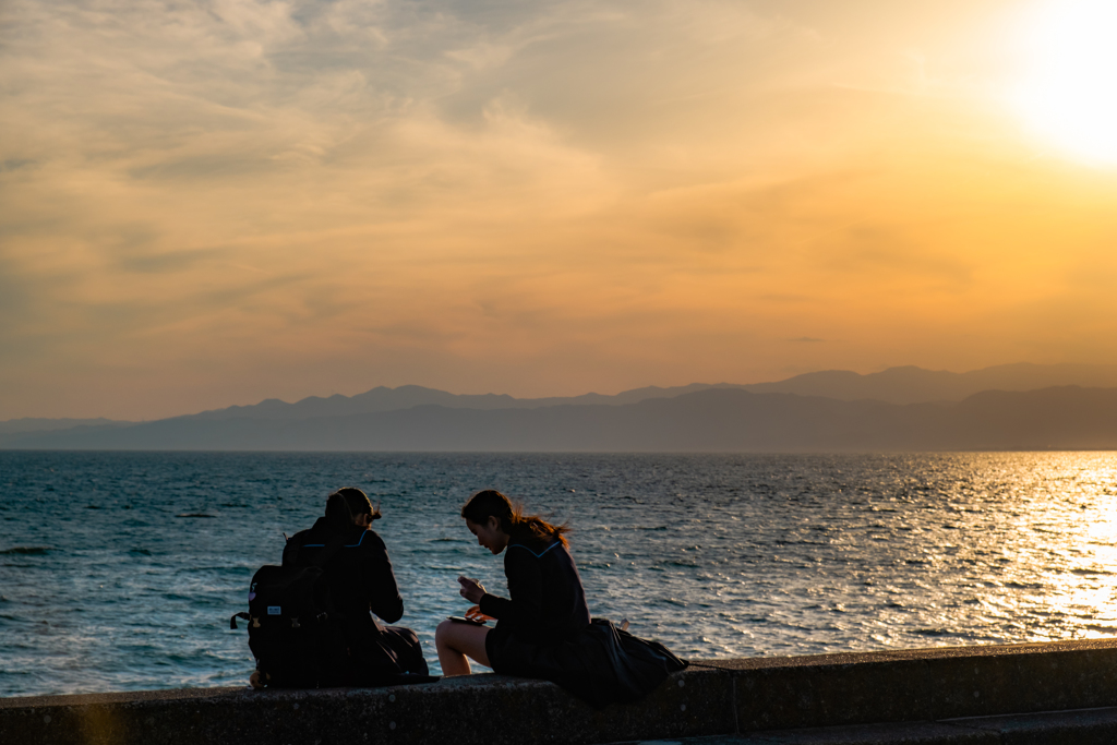 駿河湾の夕刻