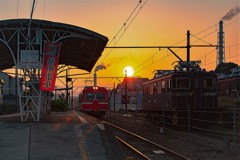 夕焼けの駅