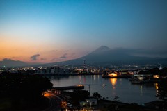 富士市夕景