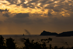 立神岩の日没