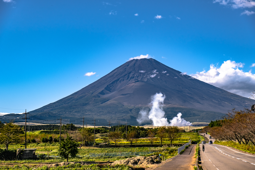 台風一過の富士