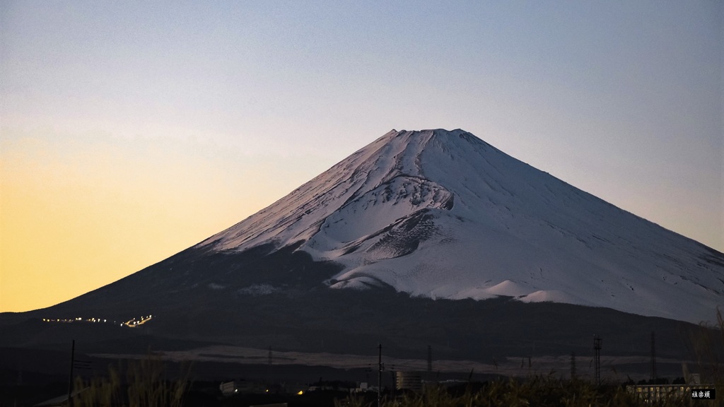 夕刻の富士
