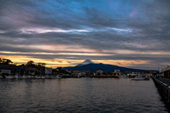 沼津港の落日