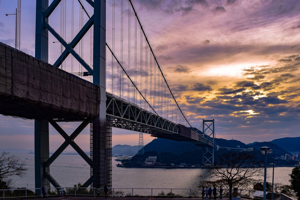 馬関海峡の夕景