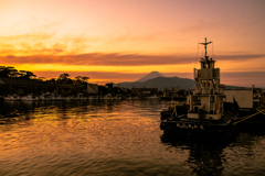 日没の港