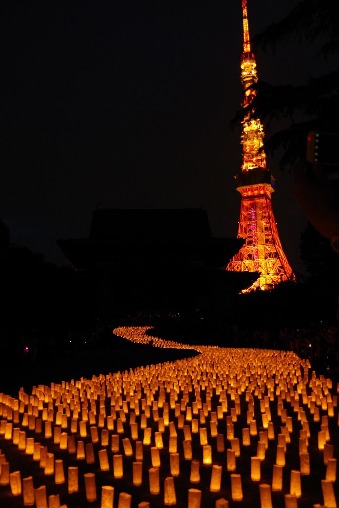 増上寺 七夕祭り 和紙キャンドルナイト2018