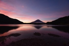 朝焼けの富士