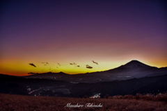 富士の夕景