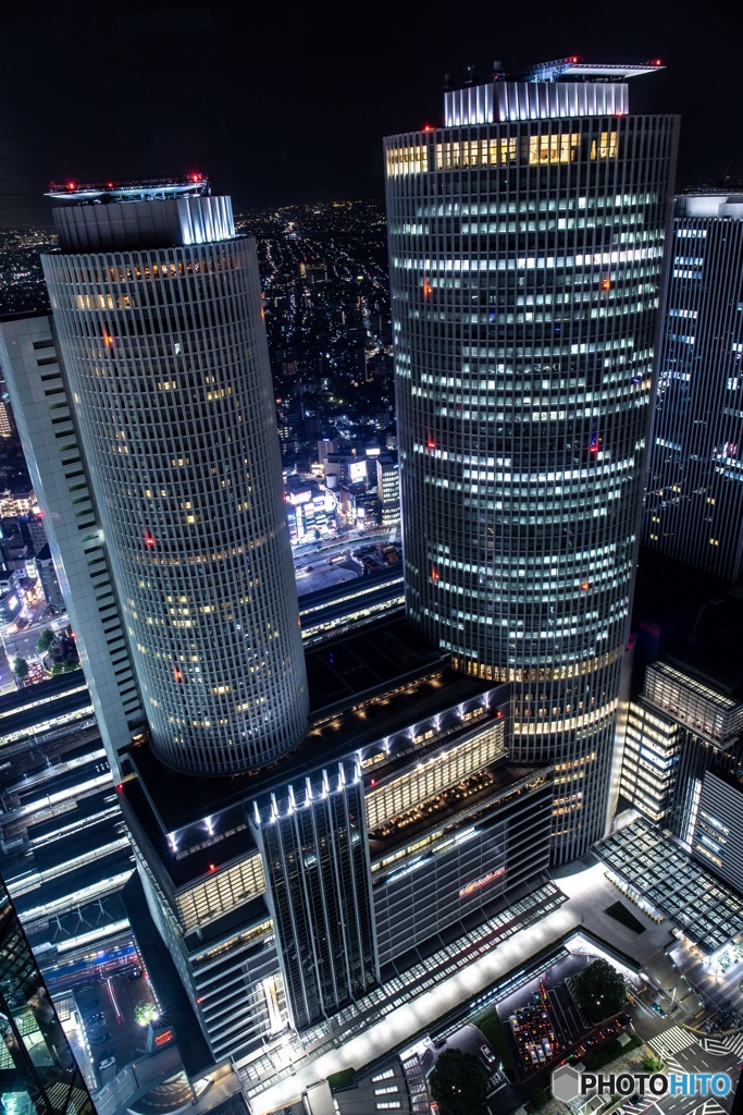 スカイプロムナードからの夜景。